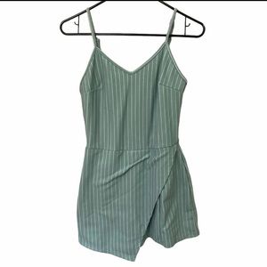 Sage Stripe Romper
